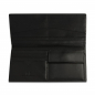Preview: Brieftasche mit Münzfach aus schwarz genarbtem Kalbsleder 9cc -HADES-