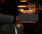 Preview: Brieftasche mit Münzfach aus schwarz genarbtem Kalbsleder 9cc -HADES-