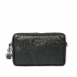 Preview: Shoulder bag and Crossbody bag made of black leather -MONETA II-