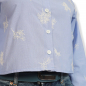 Preview: Damenbluse im Boxi-Schnitt aus Popeline mit Blumenstick