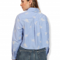Preview: Damenbluse im Boxi-Schnitt aus Popeline mit Blumenstick