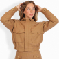 Preview: Bomberjacke aus Schurwolle in Camel/Hellbraun
