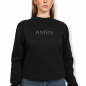 Preview: Sweatshirt 'AMEN' made of cotton in black