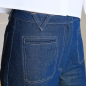 Preview: High-Waist-Jeans mit V-Gürtelschlaufen in Dunkelblau