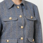 Preview: Bouclé-Jacke in Blaugrau
