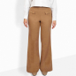 Preview: High-Waist Hose aus Schurwolle in Camel/Hellbraun