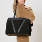Preview: Shopper Bag with Zipper in Calf Leather -CERES-