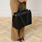 Preview: Shopper Bag with Zipper in Calf Leather -CERES-