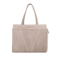 Preview: Shopper Tasche mit Reißverschluss aus Wildleder