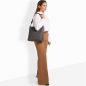 Preview: Shopper mit Magnetverschluss aus Kalbsleder Grau