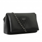 Preview: Schultertasche aus Kalbsleder schwarz EPONA Midi