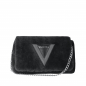 Preview: Crossbody Bag aus Lammfell in anthrazit -EPONA- MINI