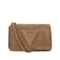 Preview: Crossbody Bag aus Wildleder Braun