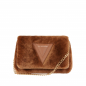 Preview: Crossbody Bag aus Lammfell in nussbraun -EPONA- MINI