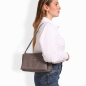 Preview: Schultertasche aus Kalbsleder dunkelbraun