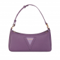 Preview: Hobo-Bag als Schultertasche aus genarbtem Kalbsleder in lila -FORTUNA-