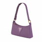 Preview: Hobo-Bag als Schultertasche aus genarbtem Kalbsleder in lila -FORTUNA-