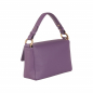 Preview: Schultertasche aus genarbtem Kalbsleder in lila -MINERVA-