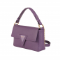 Preview: Schultertasche aus genarbtem Kalbsleder in lila -MINERVA-