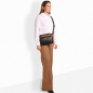 Preview: Shoulder bag and Crossbody bag made of black leather -MONETA II-