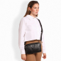 Preview: Shoulder bag and Crossbody bag made of black leather -MONETA II-