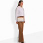 Preview: Small Shoulder Bag made of calfskin white -MONETA-