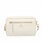 Preview: Small Shoulder Bag made of calfskin white -MONETA-