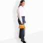 Preview: Shoulder bag made of mustard yellow ostrich leather
