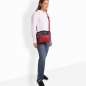 Preview: Shoulder bag made of wine red calfskin leather