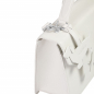 Preview: Handle Bag with shoulder strap made of calfskin white