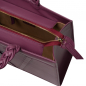 Preview: Handtasche aus glattem Kalbsleder mit geflochtenen Henkeln Magenta -VESTA-