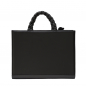 Preview: Handtasche aus glattem Kalbsleder mit geflochtenen Henkeln -VESTA-