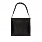 Preview: Shopper mit Magnetverschluss aus Kalbsleder Schwarz -DIANA-