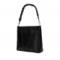 Preview: Shopper mit Magnetverschluss aus Kalbsleder Schwarz -DIANA-