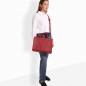 Preview: Handtasche aus Kalbsleder mit geflochtenen Henkeln weinrot