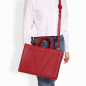 Preview: Handtasche aus Kalbsleder mit geflochtenen Henkeln weinrot