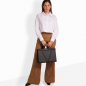 Preview: Handtasche aus glattem Kalbsleder mit geflochtenen Henkeln -VESTA-