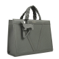 Preview: Handbag made of calfskin with braided handles magenta -VESTA-