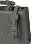 Preview: Handbag made of calfskin with braided handles magenta -VESTA-