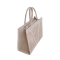 Preview: Handtasche aus hochwertigem Wildleder in Greige