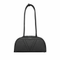 Preview: Schultertasche aus Saffiano Leder Schwarz