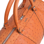 Preview: Small Travel Bag in Ostrich Leather Cognac