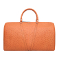 Preview: Travel bag made of Ostrich Leather Cognac