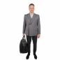 Preview: Travel bag made of calfskin black gray-VIRTUS-