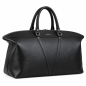 Preview: Reisetasche aus Saffianoleder Schwarz