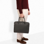 Preview: Briefcase made of smooth calfskin grey