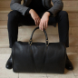 Preview: Reisetasche aus schwarzem Kalbsleder -VENUS-