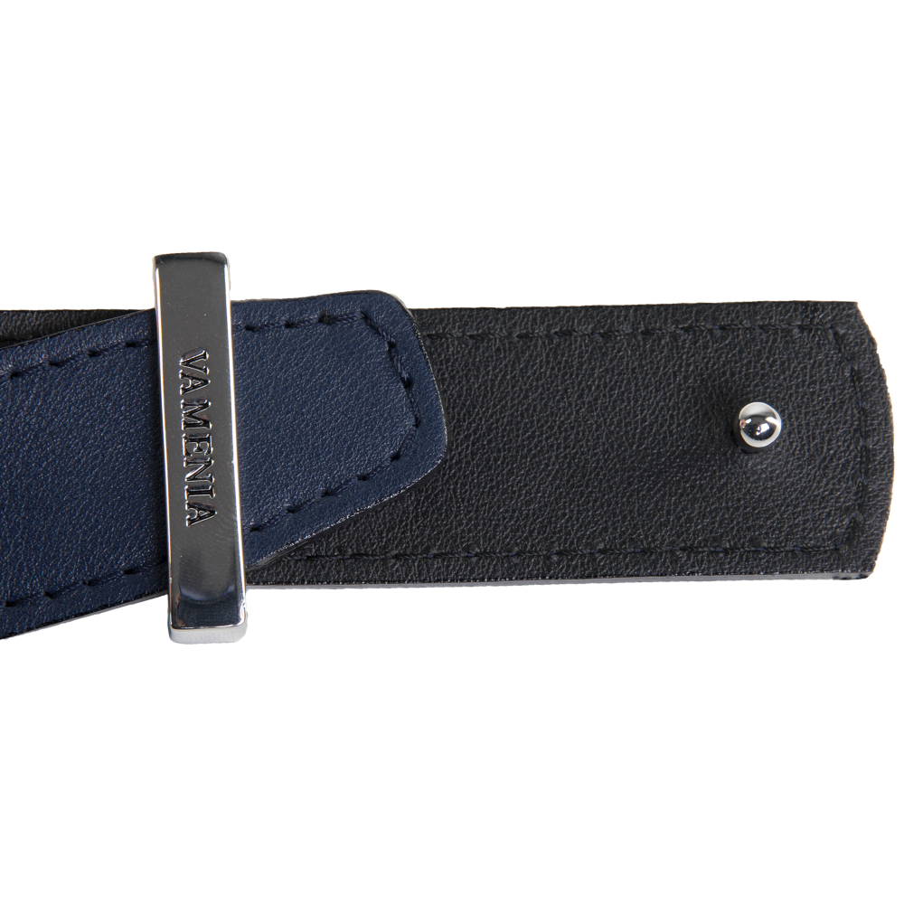 Reversible belt dark blue and black