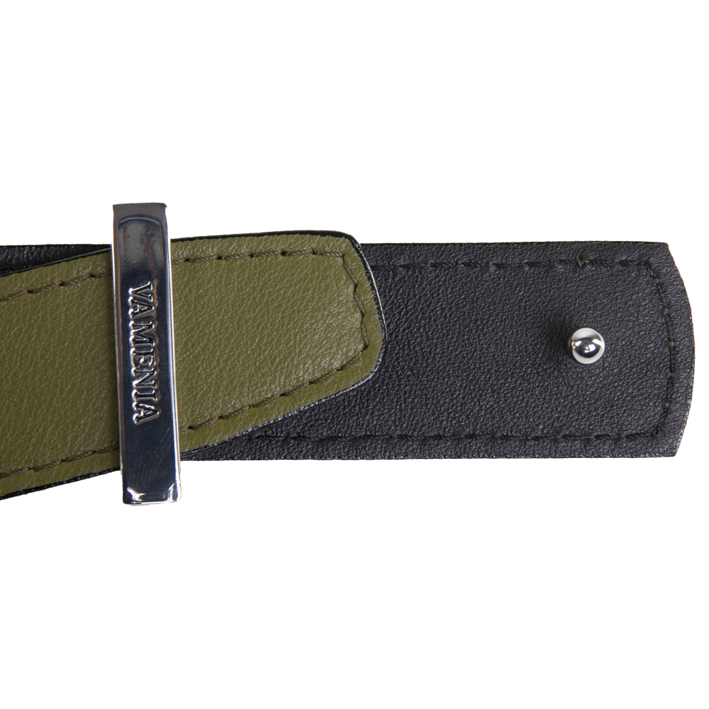 Reversible belt green and black