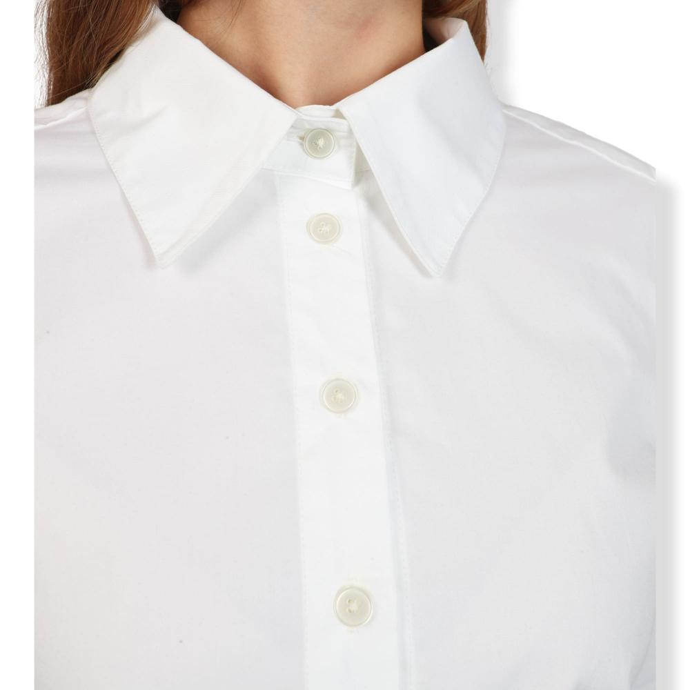 Shirt Blouse Boxi-Cut Poplin in White